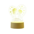 thumbnail image 2 of Kumdkd Creative LED Night Light USB Powered, Acrylic Desk Lamp with Decorative Patterns, Portable Bedside Lamp for Bedroom, Kids Room, Birthday Gift, Warm White Light for Home Decor, 7.9x4.3x4.3in, 2 of 6