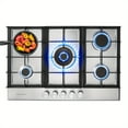 thumbnail image 5 of 30 Inch 5-Burner Gas Cooktop, LPG/NG Dual Fuel Built-in Stove with Thermocouple Protection, Space-Saving for Apartment RV Kitchen, 5 of 11