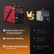 ARCCAPTAIN 6 in 1 MIG Welder Multiprocess 200A 110V/220V 1-Pack