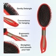 thumbnail image 4 of Unique Bargains 1 Pcs Hair Brush Detangling Brush for Women and Men Hair Brush for Straight Curly Plastic Red, 4 of 7