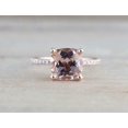 thumbnail image 5 of HeartsAndYou 1.4ct Natural Morganite & Diamond Engagement Ring 14k SOLID Rose Gold Accents, 5 of 9