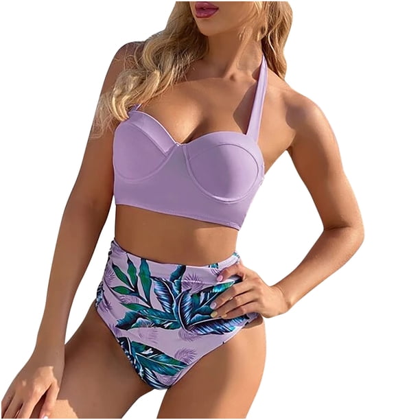 Traje de baño de dos piezas con estampado de bikini de moda para mujer sexy Conjunto de ropa de playa Fridja nalpqowj21903