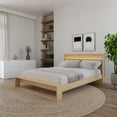 thumbnail image 4 of Nexera Gael Queen Size Headboard with Integrated Lighting, Natural Blonde Oak, 4 of 6