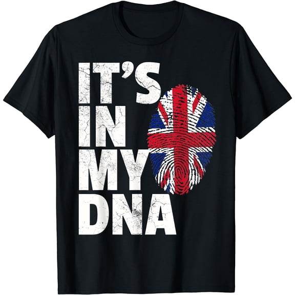IT'S IN MY DNA British Flag England UK Britain Union Jack T-Shirt