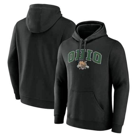 Men's Black Ohio Bobcats Campus Team Pullover Hoodie