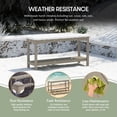 thumbnail image 6 of WestinTrends 55" Outdoor Patio HDPE Adirondack 2-Tier Shelf Console Table, Weathered Wood, 6 of 16