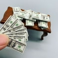 thumbnail image 4 of 10 paquetes de Mini dólares dinero billetes en miniatura niños juguetes regalos casa de muñecas accesorios en miniatura WD.WDQZL Hogar, 4 of 5
