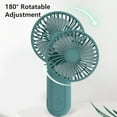 thumbnail image 2 of Foldable Handheld Mini Fan, 3 Speed 4000mAh USB Rechargeable Fan, Black, 2 of 7