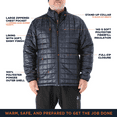 thumbnail image 4 of RefrigiWear Men's EnduraQuilt Wayfinder Jacket - Durable Insulated Workwear Coat, 4 of 7