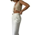 thumbnail image 3 of Nituyy Womens Vintage Knittd Tank Vest Crop Top Sleeveless V-Neck Open Front Button Crochet Knit Vests Tops, 3 of 6