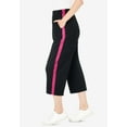 thumbnail image 3 of Woman Within Plus Size Side-Stripe Cotton French Terry Capri, 3 of 4