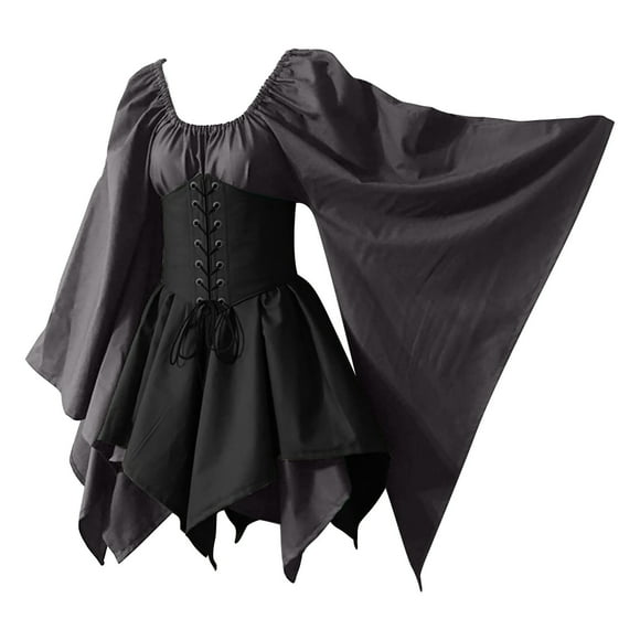 UPPADA Clearance formal Corset Dress for Women Winter Long Sleeve Dress Church Dress Plus Size Vintage Dress Winter Evening Gown corset goth