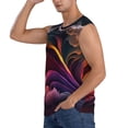 thumbnail image 3 of Fotbe Colorful Abstract Wave Motion Men's Camiseta sin Mangas Estampada para Hombres, Playera Casual para Gimnasio, Entrenamiento, Playa-X-Large, 3 of 7