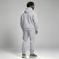 thumbnail image 5 of Men's Sweatsuit 2 Piece Set Fleece Lined Hoodie and Jogger Sweatpants, Casual Athletic Pullover Tracksuit with Pockets for Fall Winter Light Gray XL, 5 of 9