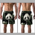 thumbnail image 3 of luoweisi Men's Beach Shorts Quick Dry Swim Trunks with Mesh Lining Panda 2XL, 3 of 5