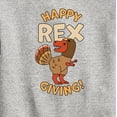 thumbnail image 3 of Instant Message - Happy Rex Giving - Toddler & Youth Crewneck Fleece Sweatshirt, 3 of 6