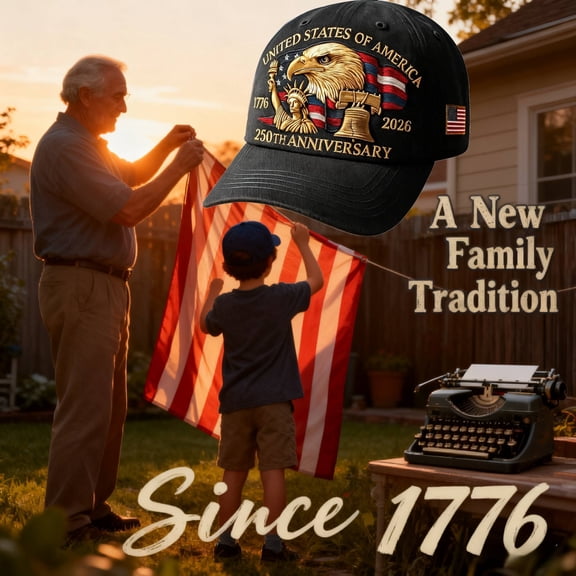 American 250th Anniversary Commemorative Hat, Adjustable Patriotic Baseball Cap for Men Women, Honoring Veterans and Proud Americans （Printed version）