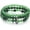 Dark green, variant on Stackable Beaded Bracelets for Women Boho Multi Layer Stretch Bracelets Natural Stone Bead Bracelet with Leaf Charm Jewelry for Women