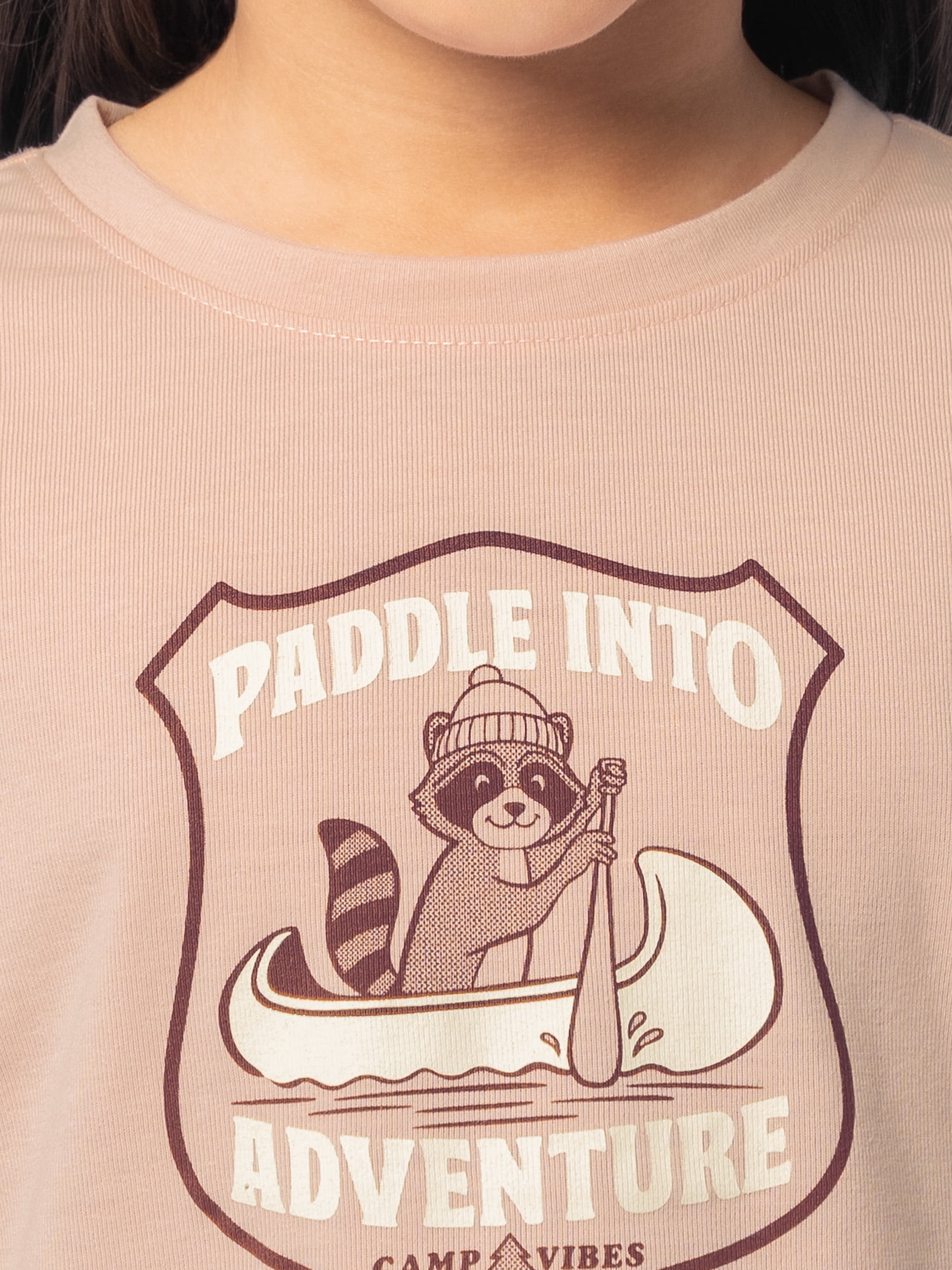 Ozark Trail Girl's Graphic Long Sleeve Tee, Sizes 4-18 & Plus