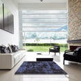 thumbnail image 7 of Ahgly Company Machine Washable Indoor Round Abstract Deep Periwinkle Purple Area Rugs, 8' Round, 7 of 7