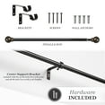 thumbnail image 6 of Kenney Chelsea 5/8" Standard Decorative Window Curtain Rod, 48-86", Oil Rubbed Bronze, 6 of 12