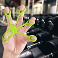 thumbnail image 4 of Hearth & Gear Five Finger Silicone Tension Finger Trainer Tension Training Hand Strength Silicone Tension Rope Grip Yoga Handstand Assist Cork Rubber Gasket Material B Mat Yoga Props Yoga Stretch Ring, 4 of 5