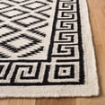 thumbnail image 3 of Safavieh Dhurries Terrance Geometric Wool Area Rug, Ivory/Black, 6' x 9', 3 of 10