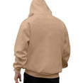 thumbnail image 4 of Siilsaa Men's Hoodie Men's Hoodie, Comfortable Men'S Sweatshirt, Script Logo (Reg. Or Big & Tall) Khaki,XL, 4 of 4
