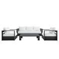 thumbnail image 3 of Modway Tahoe Outdoor Patio Powder-Coated Aluminum 4-Piece Set in Gray White, 3 of 10