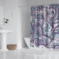 thumbnail image 2 of Purple and Teal Paisley and Floral Pattern Shower Curtain 72"x84" ,Bathroom Decorative Shower Curtains Set with 12 Hooks,Modern Waterproof Washable Shower Curtain, 2 of 6