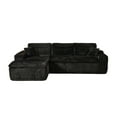 thumbnail image 2 of Ovios 105" Modular Sectional Sofa Deep Seat Cloud Couch L-Shaped Plush Corduroy Sofa with Chaise Modern Upholstered Couch for Living Room Bedroom No Assembly Required(Left Facing Chaise, Black), 2 of 10