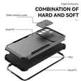 thumbnail image 3 of SaniMore for Samsung Galaxy S21 FE (6.4" 2021) Case, [Sliding Camera Window] Wireless Charging Shockproof Drop Resistant Hybird PC TPU Anti-slip Heavy Duty Protective Shell, Black, 3 of 7