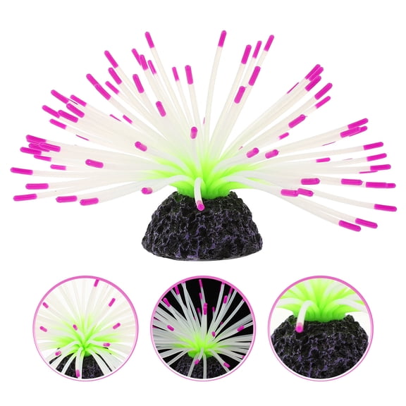 LOLIPPYY Multicolor Aquarium Fake Plant Ornaments Fish Tank Decor with Realistic Fluorescence Aquatic Craft
