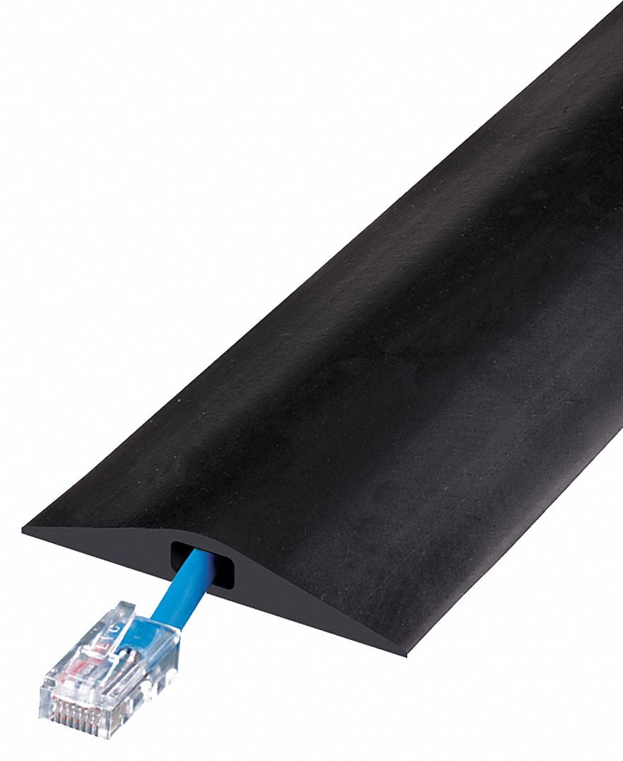 Checkers Cable Protector,1 Channel,Black,10 ft. L RFD110