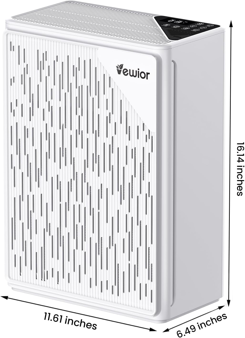 Air Purifier for Home Large Room H13 True HEPA Air Cleaner for Bedroom with PM2.5 Display Air Quality Sensor Fragrance Diffuser for Wildfire Smoke Pet Hair Dust Odor 10In 4 Fan Speeds