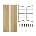 thumbnail image 2 of Danya B. Severini Floating Bracket Farmhouse Two-Tier Wall Shelf - Chestnut / Black, 2 of 11