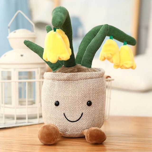 Creative Succulent Plant Decoration Plush Fun Simulation Potted Office Home Decoration-SinKeeU
