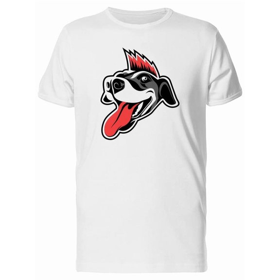 Punk Dog With A Red Mohawk Tee Men's -Image by Shutterstock