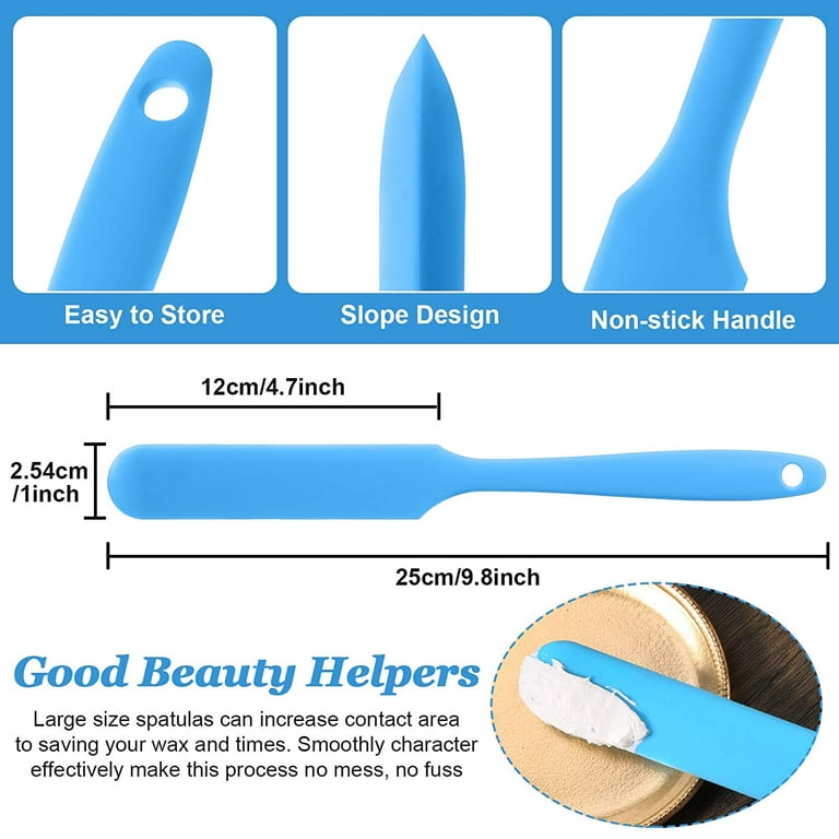 Heldig Non-Stick Wax Spatulas Large Wax Sticks Silicone Waxing Craft Sticks  Reusable Scraper Hair Removal Waxing Applicator Large Area Hard Wax Sticks  for Body Use on Salon and HomeB 