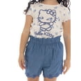 thumbnail image 4 of Hello Kitty Toddler Girl Graphic Top and Scallop Denim Shorts Set, 2-Piece, Sizes 12M-5T, 4 of 7