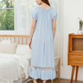 thumbnail image 5 of SWSMCLT Women's Hollow Out Loungewear Keyhole Baggy Loose Low Back Old Fashioned Night Gown Lounge Dress Home Light Blue Small, 5 of 5