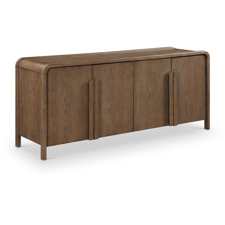 Meridina Furniture Harmony Brown Oak Veneer Rubberwood Sideboard/Buffet