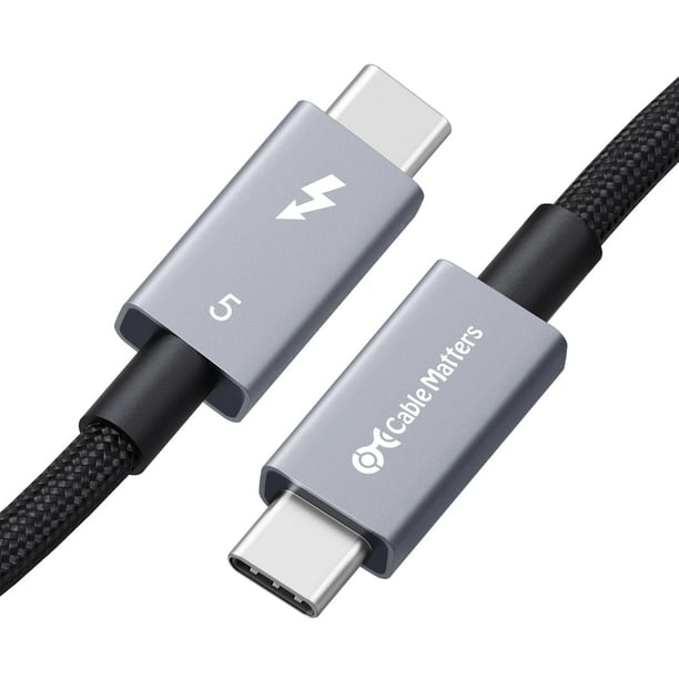 Cable Thunderbolt 5 Matters, 80 Gbps, 1 m, negro, Intel Cert