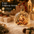 thumbnail image 3 of Glowing Christmas Story Ornament, 3.15in Light-Up Mini Holiday Scene with Warm LED Light, Festive Keepsake Gift for Home Christmas Party Tree Mantel Holiday Decoration, F, 3 of 7