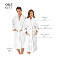 thumbnail image 3 of Kaufman - 100% Cotton Plush, Velour Bathrobes with 2 White Towels Set, 3 of 5