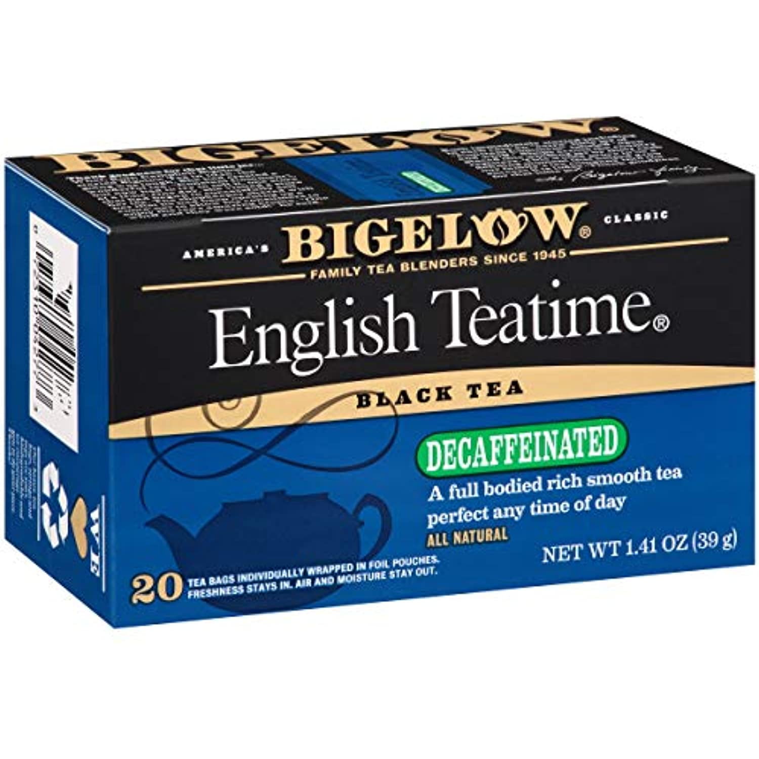 Bigelow, English Time Tea (Decaffeinated), 20 Count