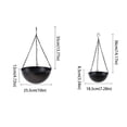 thumbnail image 3 of Pots de Fleurs Suspendus d'Intérieur Extérieur Pot de Fleurs Rond en Fer Forgé Support de Fleurs pour Grandes Succulentes d'Intérieur Vases en Verre pour Centres de Table, 3 of 3