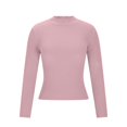 thumbnail image 4 of Women's Slim Fit Turtleneck Sweater, Lightweight Knit Pullover, Fall Winter Casual Top, Ribbed Knit Shirt, Everyday Basic Sweater, Cozy Crewneck Sweater Pink S, 4 of 6