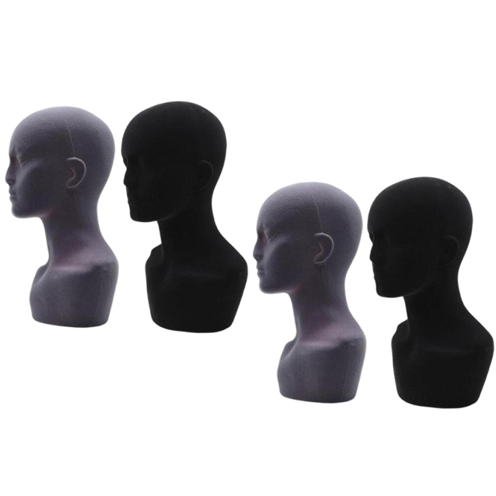 4x Male Foam Mannequin Head Hat Display Stand Manikin ''