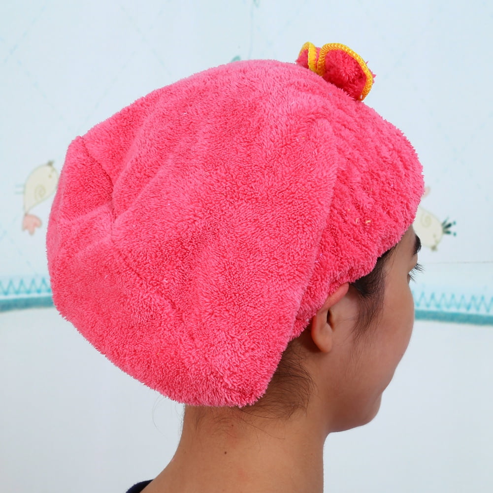 Tebru Hair Drying Cap Microfiber Ultra Absorbent Hair Dry Wrap Cap Fast